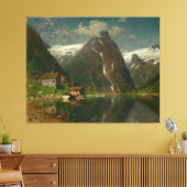 Adelsteen Normann Munken Gard i Esefjorden Canvas Afdruk (Insitu (Woonkamer))