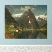 Adelsteen Normann Munken Gard i Esefjorden Canvas Afdruk (Insitu (Houten vloer))