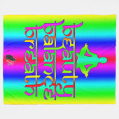 Adem Balans Schoonheid Regenboog Intenties Fleece Deken (Voorkant (Horizontaal))