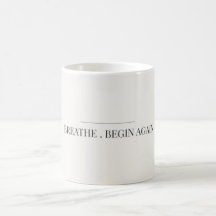 Adem Begin opnieuw Minimalistische mok Kalm esthet