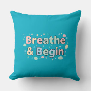 Adem & Begin Pastel Citaat Kussen