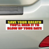 Adem Besparen Bumpersticker (Op auto)