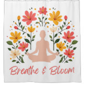 Adem & Bloei Meditatie Douchegordijn (Voorkant)