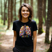 Adem bloemenlongen in t-shirt