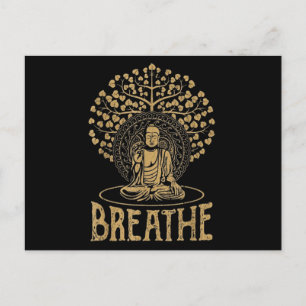 Adem Boeddha Idea Yoga en Meditatie Briefkaart