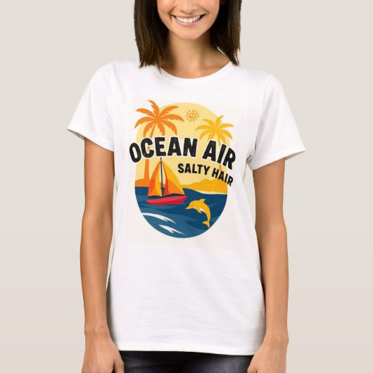 Adem de oceaan zomervibes t-shirt T-shirt (Voorkant)