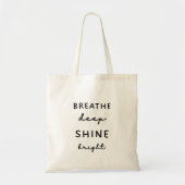 Adem Deep Shine Bright Yoga Meditatie Gift Tote Bag (Voorkant)