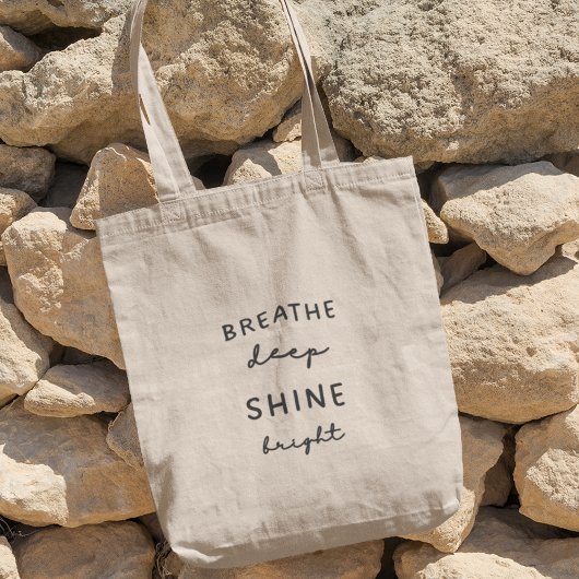 Adem Deep Shine Bright Yoga Meditatie Gift Tote Bag