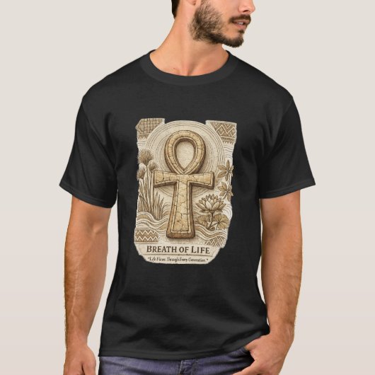 Adem des Levens | Ankh | Oud-Afrika T-shirt (Voorkant)