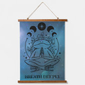 Adem diep Yoga Kikkers Hangend Wandkleed (Voorkant)