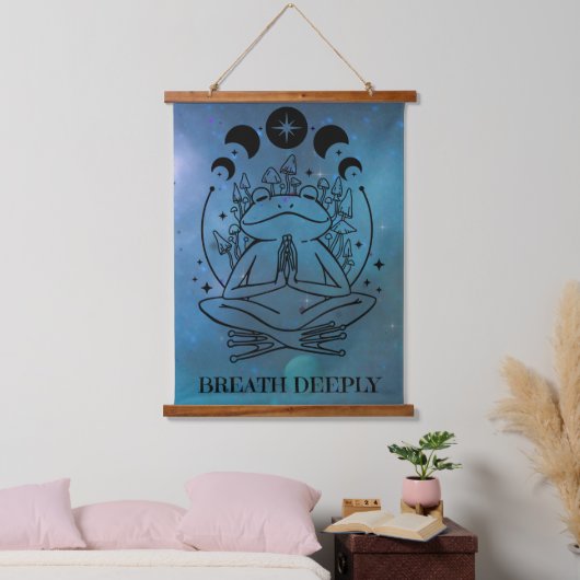 Adem diep Yoga Kikkers Hangend Wandkleed (Slaapkamer)