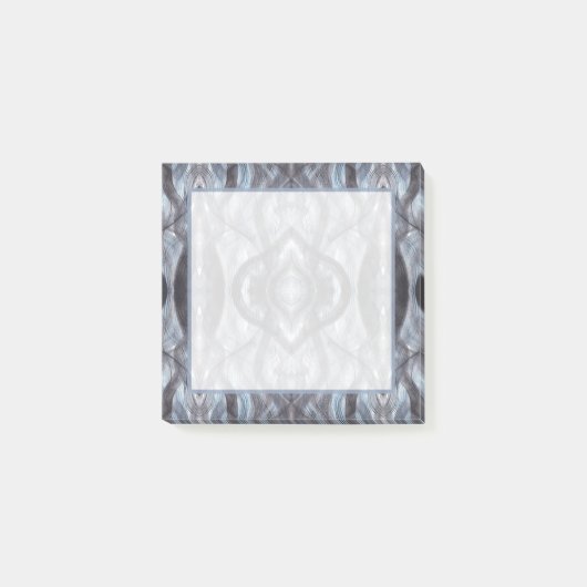 Adem donkerblauwe abstracte aquarel kunst post-it® notes (Voorkant)