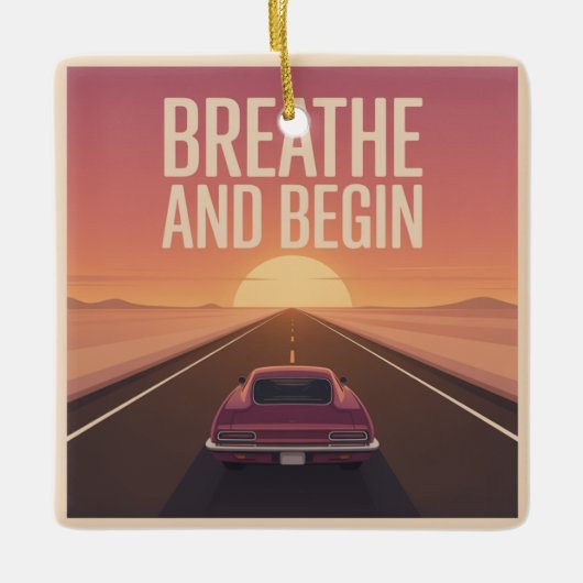 Adem En Begin Keramisch Ornament (Voorkant)