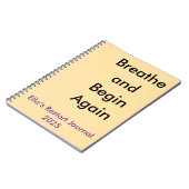 Adem en begin opnieuw Aangepaste zachte motivatie Notitieboek (Linkerzijde)