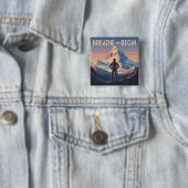 Adem En Begin Vierkante Button 5,1 Cm (In situ)