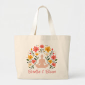 Adem en bloei meditatie Jumbo Canvas tas (Voorkant)