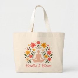 Adem en bloei meditatie Jumbo Canvas tas
