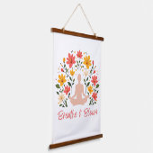 Adem en bloei Meditatie wandtapijt Hangend Wandkleed (Gebogen)