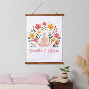 Adem en bloei Meditatie wandtapijt Hangend Wandkleed