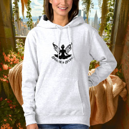 Adem en geloof - Black Fairy Yoga Ontwerp Hoodie