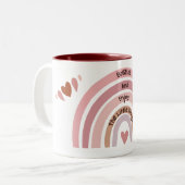 "Adem en geniet van de kleine dingen" Tweekleurige Koffiemok (Voorkant links)