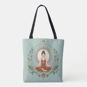 Adem Evenwicht Wees Mindfulness Poster Tote Bag (Achterkant)