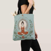 Adem Evenwicht Wees Mindfulness Poster Tote Bag (Dichtbij)