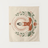 Adem Evenwicht Wees Mindfulness Poster Wandkleed (Voorkant)