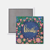 Adem  Fun Floral Moderne Inspirivity Magneet (Voorkant / Achterkant)