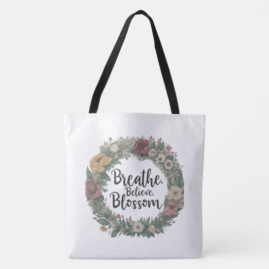 Adem, geloof, Blossom Schouder Tas (Voorkant)