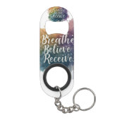 Adem, geloof, ontvang** mini flessenopener (Achterkant)