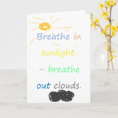 Adem geluk uit kaart (Gele Bloem)