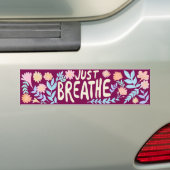 ADEM GEWOON  botanische bloemen Bumpersticker (Op auto)