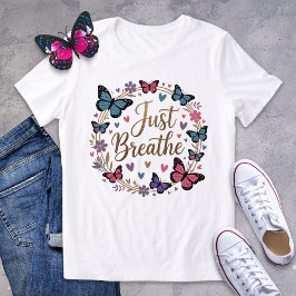 Adem gewoon Butterfly Wreath Shirt in