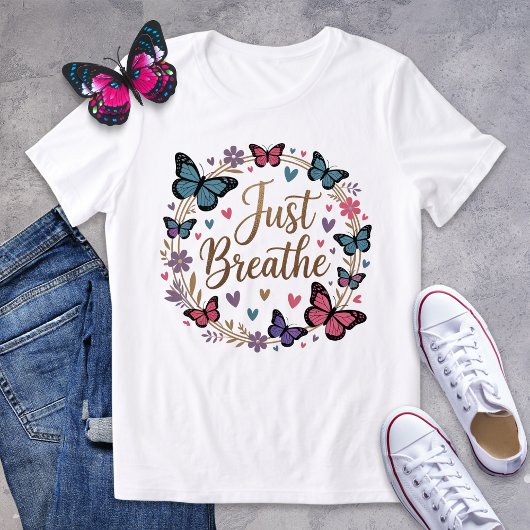 Adem gewoon Butterfly Wreath Shirt in