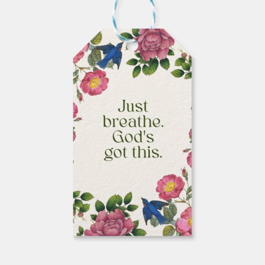 Adem gewoon. God heeft dit Cadeaulabel (Achterkant)