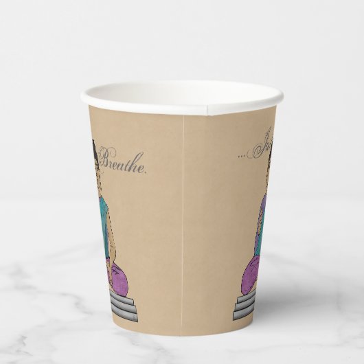 Adem gewoon kalmerende zittende Boeddha Papieren Bekers (Rechts)