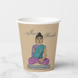 Adem gewoon kalmerende zittende Boeddha Papieren Bekers