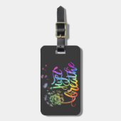 Adem gewoon kleurrijke paardenbloem bagagelabel (Voorkant verticaal)