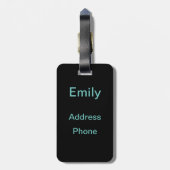 Adem gewoon kleurrijke paardenbloem bagagelabel (Achterkant verticaal)