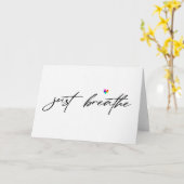 Adem gewoon met Rainbow Heart Kaart (Gele Bloem)