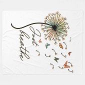 Adem gewoon paardenbloem met vlinders fleece deken (Voorkant (Horizontaal))