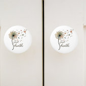 Adem gewoon paardenbloem met vlinders keramische knop