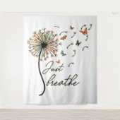 Adem gewoon paardenbloem met vlinders wandkleed (Voorkant)