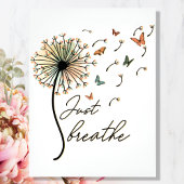 Adem gewoon positieve quote foto afdruk