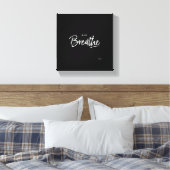 Adem gewoon Yoga Meditatie Quote Canvas Afdruk (Insitu (Slaapkamer))