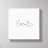 Adem gewoon Yoga Meditatie Quote Canvas Afdruk (Voorkant)