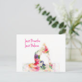 Adem gewoon yoga series briefkaart (Staand voorkant)