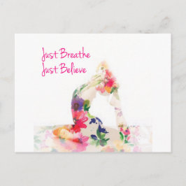 Adem gewoon yoga series briefkaart