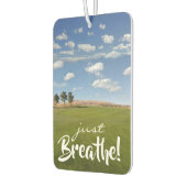 Adem gewoon! Zonnige dag groene weiden Luchtverfrisser (Links)